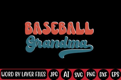 Baseball Grandma Svg Design Graphic By Craftzone · Creative Fabrica