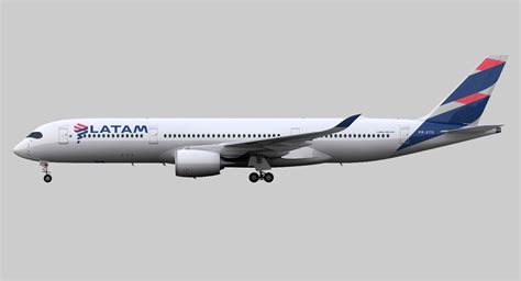 A350 900 Latam 3d Model 139 Obj Max Fbx 3ds Free3d