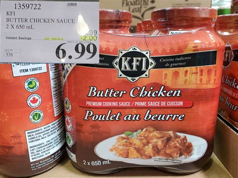 1359722 Kfi Butter Chicken Sauce 2 X 650 Ml 2 00 Instant Savings Expires On 2020 08 02 6 99