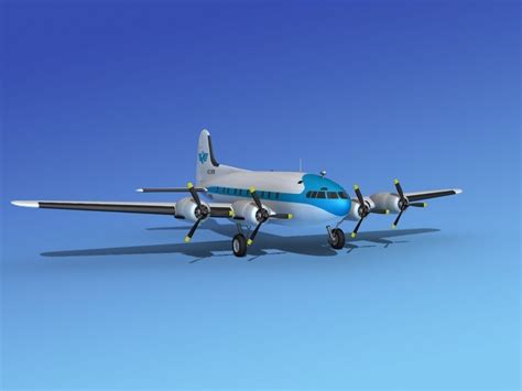 Boeing 307 Stratoliner IA 3D model rigged | CGTrader