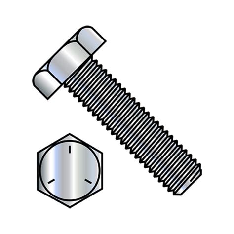 Zoro Select Grade 5 3 8 16 Hex Head Cap Screw Zinc Plated Steel 7