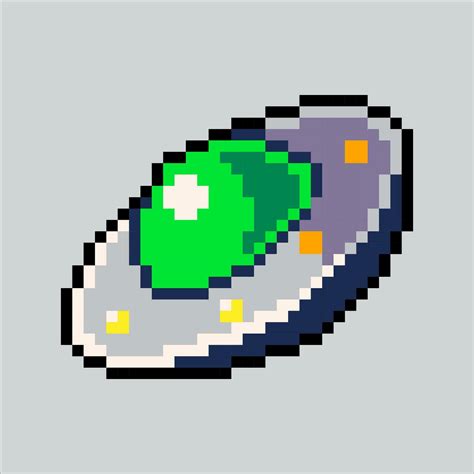 Pixel Art Illustration Ufo Pixelated Ufo Ufo Alien Space Icon