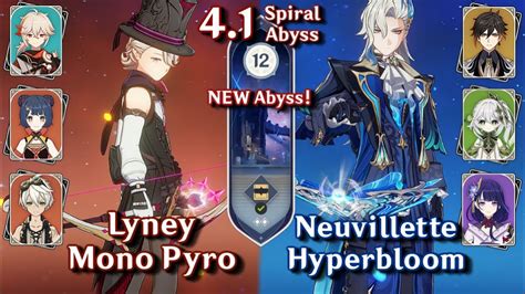 New Spiral Abyss 41 C0 Neuvillette Hyperbloom Archon And C0 Lyney Mono