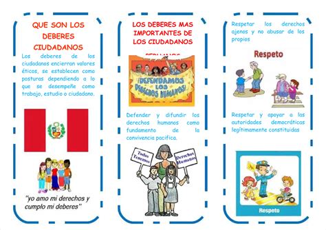 Pdf Triptico De Los Deberes Ciudadanos Compress Los Deberes Maslos