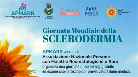 Giornata Mondiale Della Sclerodermia Esami Gratuiti Presso Il