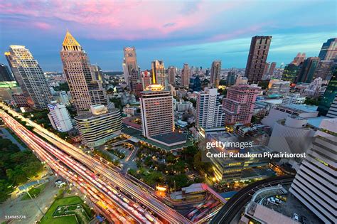 Silom Road Bangkok Thailand High Res Stock Photo Getty Images