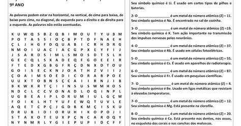 Qu Mica Tabela Peri Dica Ca A Palavras Edukita