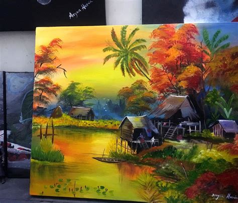 √ Acrylic Scenery Painting On Canvas - Popular Century