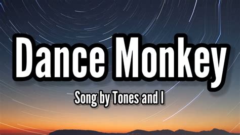 Dance Monkey Lyrics Tones And I YouTube