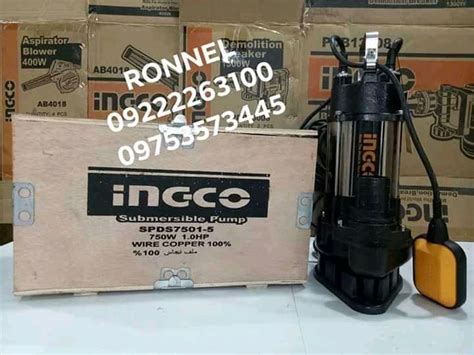 Ingco Industrial Hp Sewage Submersible Pump With Floater Switch