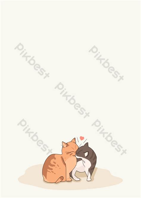 Cartoon Cat Wallpaper Orange Background | PSD Free Download - Pikbest