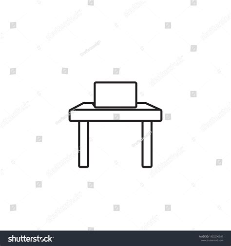 Computer Desk Icon Flat Graphic Design Stock Vector (Royalty Free ...