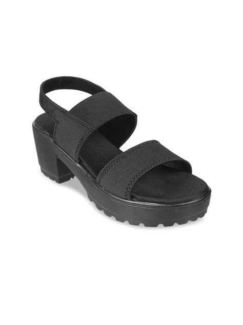 Buy Walkway By Metro Women Black Platform Sandals Heels For Women