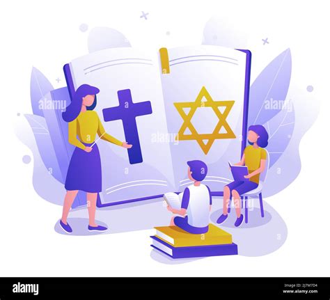 Religion education idea teacher and school student Stock Vector Image ...