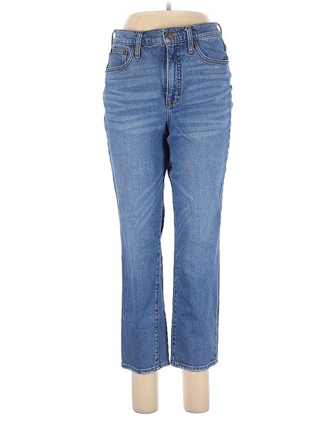 J Crew Factory Store Solid Blue Jeans Waist Off Thredup