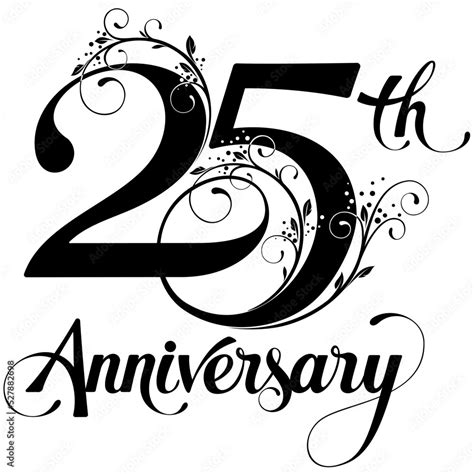 Th Anniversary Custom Calligraphy Text Stock Vector Adobe Stock