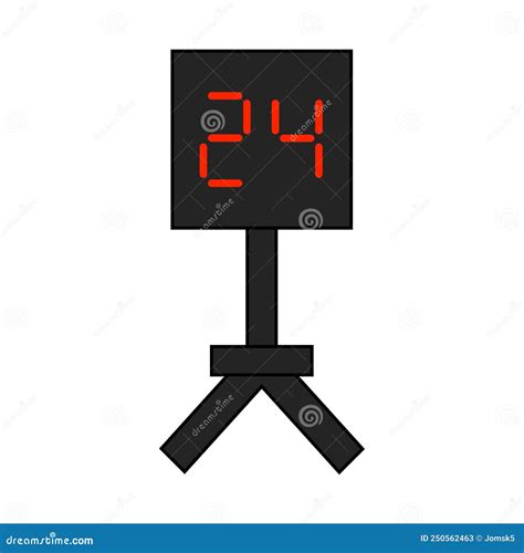 Basketball Shot Clock Timer Vector Illustration Stock Vector ...