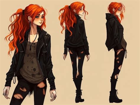 Arte Conceptual De Personajes Femeninos De Anime Foto Premium