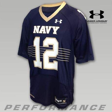 the under armour navy football jersey is shown