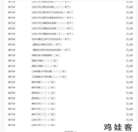 【29674 74讲】高考数学总复习年卡（一轮二轮）（浙江卷）【邓诚】 百度云网盘下载 鸡娃客