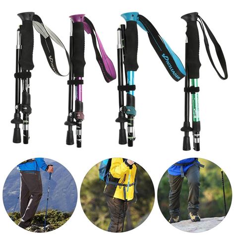 Comprar Bastones De Trekking Plegables De Aluminio Bastones Plegables