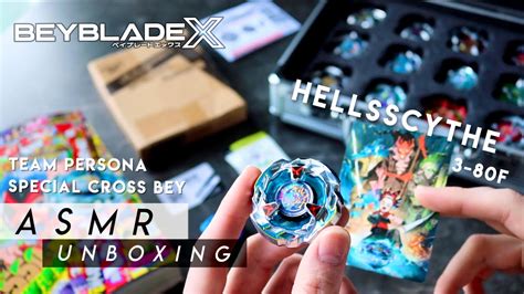 Team Persona Ver Hells Scythe F Asmr Unboxing Beyblade X Bx