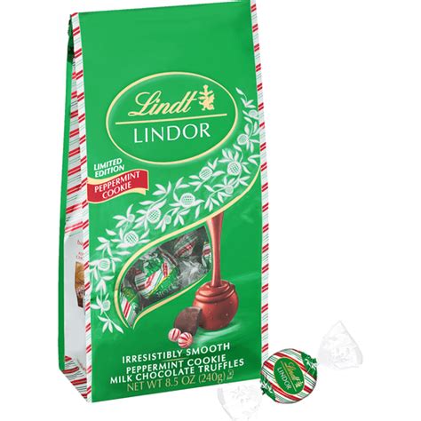 Lindt LINDOR Holiday Limited Edition Peppermint Cookie Milk Chocolate