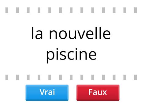 Nouveau, nouvel, nouvelle, nouveaux et nouvelles ++++ - True or false