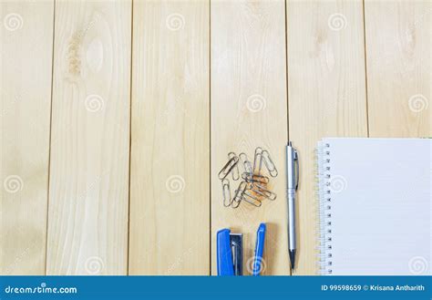 Top View of Open Book. Book, Open with Stapler and Pen Stock Image - Image of metal, college ...