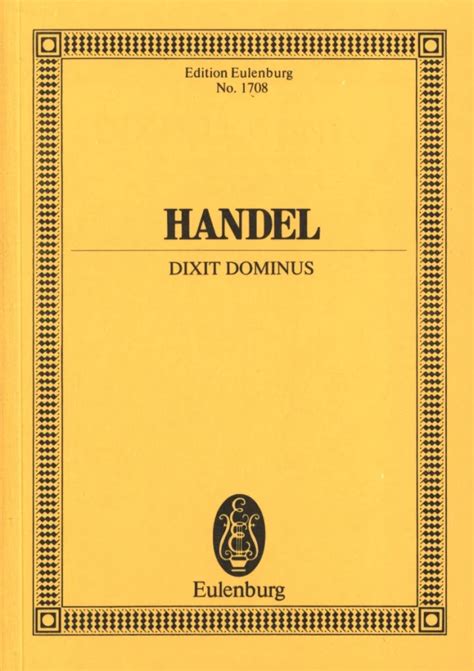 Dixit Dominus G Moll Hwv Von Georg Friedrich H Ndel Im Stretta