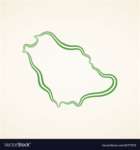 Saudi arabia - outline map Royalty Free Vector Image