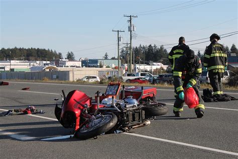 Motorcyclist Airlifted After Highway Crash In Nanaimo Saanich News