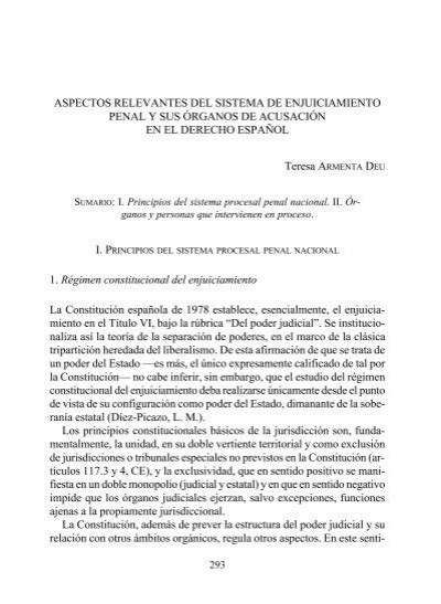 Aspectos Relevantes Del Sistema De Enjuiciamiento Penal Y Sus