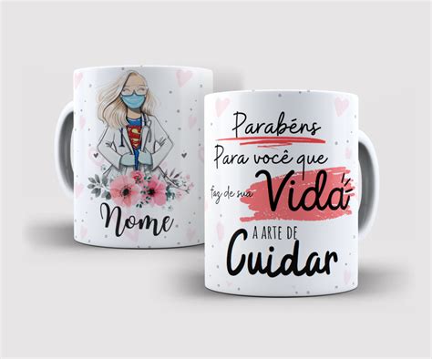 Caneca A Arte De Cuidar Enfermeira T Cnica Em Enfermagem