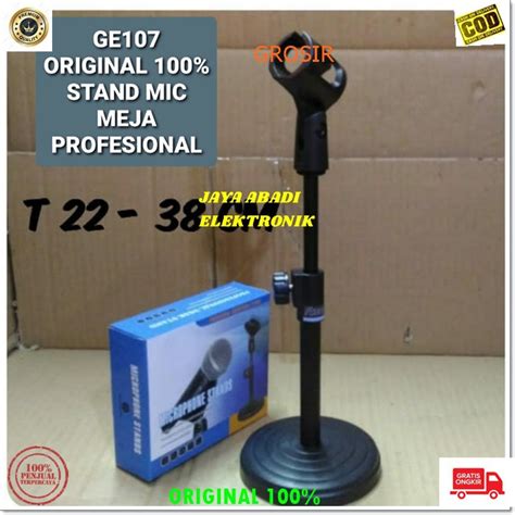 Jual G107 Original Stand Mic Standing Mik Kaki Bulat Karaoke Holder