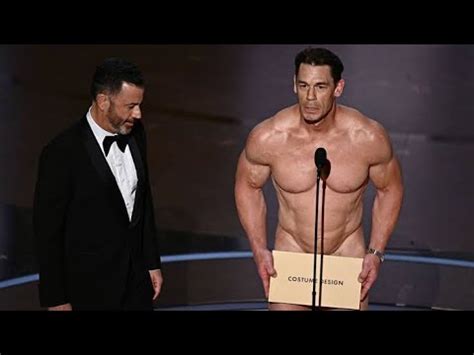 John Cena Walks Stage Naked At Oscars Historic Boy Youtube