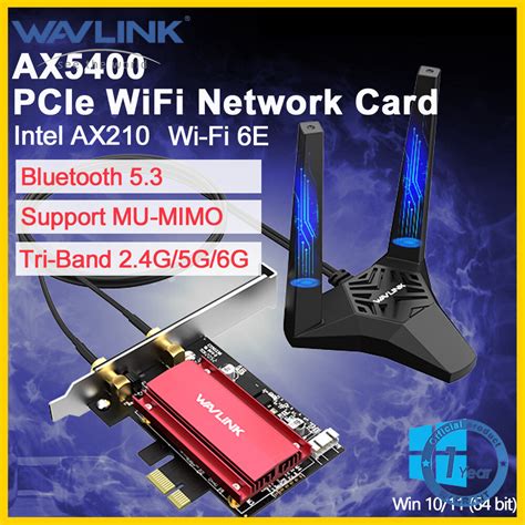 Wavlink ax5400 Wifi 6E PCIe Card mạng 2 4G 5G 6ghz802 11 AX Bộ điều hợp