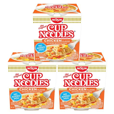 3ct Nissin Cup Noodles Chicken Flavor Ramen Noodle Soup 225oz