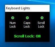 Display Virtual LED Indicators For Caps Lock Scroll Lock Or Num Lock