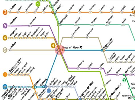 Gimpo Airport station map - Seoul subway