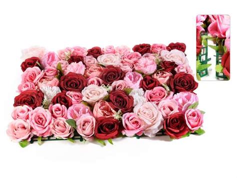 Tappeto Componibile Con Rose Peonie Artificiali In Stoffa