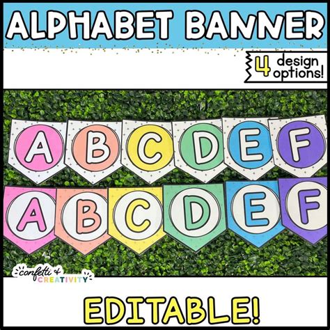 Alphabet Banner for the Classroom Bright Classroom Decor ABC Banner ...