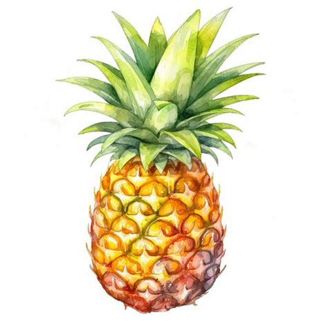 Premium Ai Image There Is A Pineapple With A Green Top And Yellow