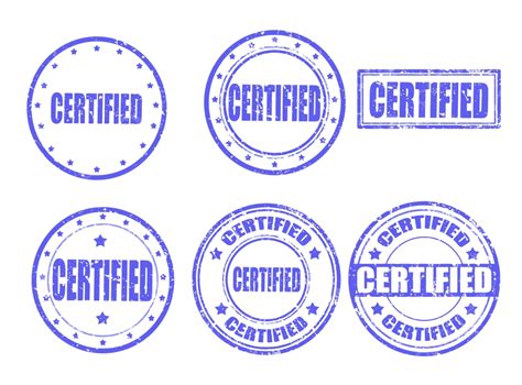 Set Of Grunge Stamps Certification Business Certify Vector Certification Business Certify Png