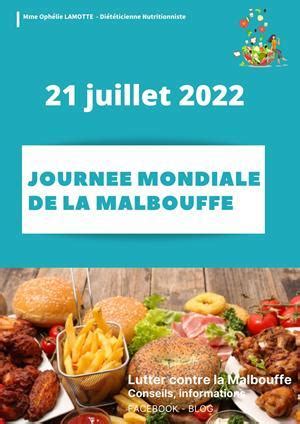 Journée mondiale de la malbouffe Ophélie LAMOTTE Diététicienne