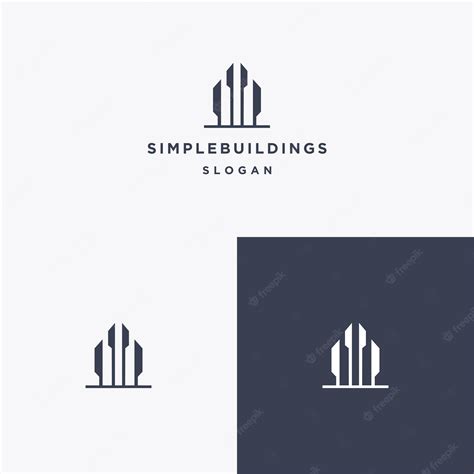 Plantilla De Diseño Plano De Icono De Logotipo De Edificios Vector