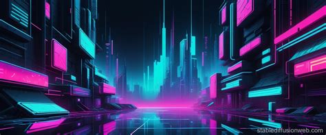 Neon Cyberpunk 4K Abstract Wallpaper | Stable Diffusion Online