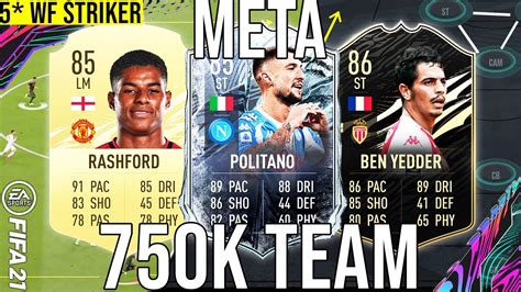 BEST META 750K TEAM 5 WEAK FOOT PLAYERS SQUAD BUILDER TO GET MORE