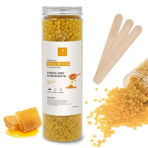 Azah Hard Wax Beans For Hair Removal Brazilian Wax For Bikini Face Eyebrows Full Body Honey