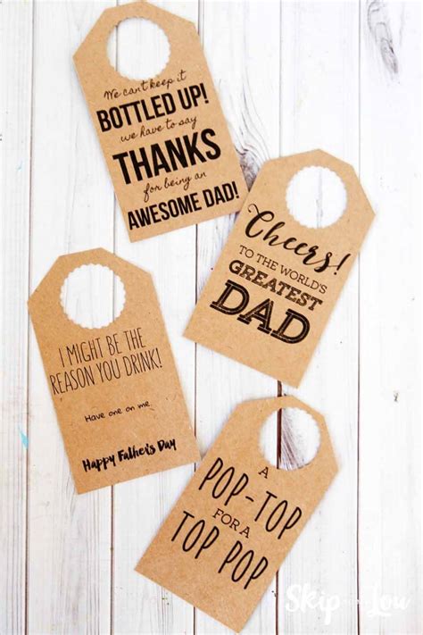 Father S Day Printable Bottle Tags